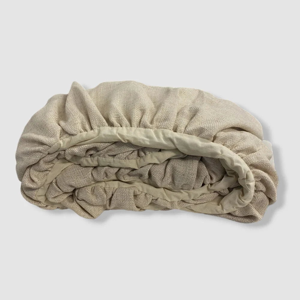 $535 25 Mackenzie Lane Beige Oatmeal Bella Queen Gathered Dust Skirt
